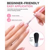 image:imageMakartt HemaFree Clear Rubber Base Top Coat Set TpoFree 6in1 Rubber Gel Polish Nude No Wipe Top Coat for Thin Nails Repair Strengthener Building LongLasting Soak Off UV Salon Home Manicure 15MLPink