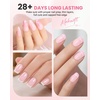 image:imageMakartt HemaFree Clear Rubber Base Top Coat Set TpoFree 6in1 Rubber Gel Polish Nude No Wipe Top Coat for Thin Nails Repair Strengthener Building LongLasting Soak Off UV Salon Home Manicure 15MLPink