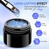 image:imageMakartt Chrome Gel Nail Polish 8ml Metallic Gel Nail Polish Gold 3D Metal Painting Gel for Nail Art Soak off UVLED Glossy Mirror Effect Nail Glue Gel for Home Salon DIY ManicureClear Texture Gel