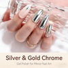 image:imageMakartt Chrome Gel Nail Polish 8ml Metallic Gel Nail Polish Gold 3D Metal Painting Gel for Nail Art Soak off UVLED Glossy Mirror Effect Nail Glue Gel for Home Salon DIY ManicureSilver  Gold Mirror Shine Gel Set