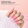 image:imageMakartt Chrome Gel Nail Polish 8ml Metallic Gel Nail Polish Gold 3D Metal Painting Gel for Nail Art Soak off UVLED Glossy Mirror Effect Nail Glue Gel for Home Salon DIY ManicureClear Painting Gel Kit