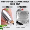 image:imageMakartt Chrome Gel Nail Polish 8ml Metallic Gel Nail Polish Gold 3D Metal Painting Gel for Nail Art Soak off UVLED Glossy Mirror Effect Nail Glue Gel for Home Salon DIY ManicureSilver Mirror Shine Gel