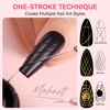 image:imageMakartt Chrome Gel Nail Polish 8ml Metallic Gel Nail Polish Gold 3D Metal Painting Gel for Nail Art Soak off UVLED Glossy Mirror Effect Nail Glue Gel for Home Salon DIY ManicureClear Spider Gel