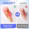 image:imageMakartt Chrome Gel Nail Polish 8ml Metallic Gel Nail Polish Gold 3D Metal Painting Gel for Nail Art Soak off UVLED Glossy Mirror Effect Nail Glue Gel for Home Salon DIY ManicureClear Texture Gel