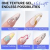 image:imageMakartt Chrome Gel Nail Polish 8ml Metallic Gel Nail Polish Gold 3D Metal Painting Gel for Nail Art Soak off UVLED Glossy Mirror Effect Nail Glue Gel for Home Salon DIY ManicureClear Texture Gel