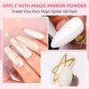 image:imageMakartt Chrome Gel Nail Polish 8ml Metallic Gel Nail Polish Gold 3D Metal Painting Gel for Nail Art Soak off UVLED Glossy Mirror Effect Nail Glue Gel for Home Salon DIY ManicureClear Spider Gel