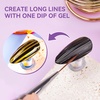 image:imageMakartt Chrome Gel Nail Polish 8ml Metallic Gel Nail Polish Gold 3D Metal Painting Gel for Nail Art Soak off UVLED Glossy Mirror Effect Nail Glue Gel for Home Salon DIY Manicure2pcs Clear Painting Gel