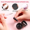 image:imageMakartt Chrome Gel Nail Polish 8ml Metallic Gel Nail Polish Gold 3D Metal Painting Gel for Nail Art Soak off UVLED Glossy Mirror Effect Nail Glue Gel for Home Salon DIY ManicureClear Spider Gel