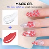 image:imageMakartt Chrome Gel Nail Polish 8ml Metallic Gel Nail Polish Gold 3D Metal Painting Gel for Nail Art Soak off UVLED Glossy Mirror Effect Nail Glue Gel for Home Salon DIY ManicureClear Texture Gel