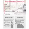 image:imageMakartt Press on Nail Glue 30ML 2 Pcs Large Tubes SemiSolid 20s Air Dry  Hemafree amp TPOfree for Sensitive Nails No UV Lamp Needed Strong GapFilling FitAdjustable for BeginnersPrecise Control2g4 Packs