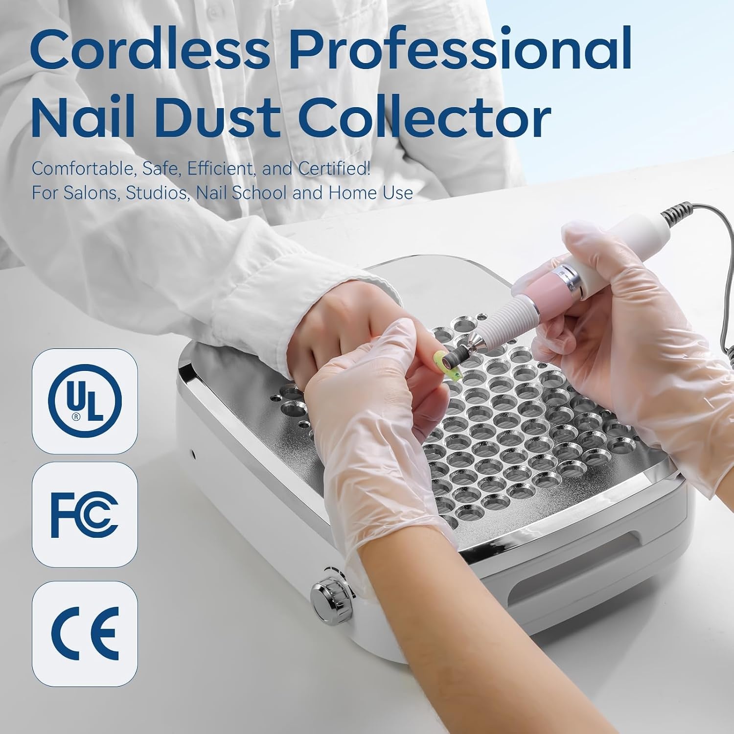 image:imageMakartt HEPA Replacement Filter  for DACCAL Nail Dust Collector 2 Pack  Reusable Nail Dust Collector filter Captures 99 Nail Dust Easy clean with hair dryer For nail dust collector vacuum WhiteRechargeable Nail Dust CollectorSYLVEE