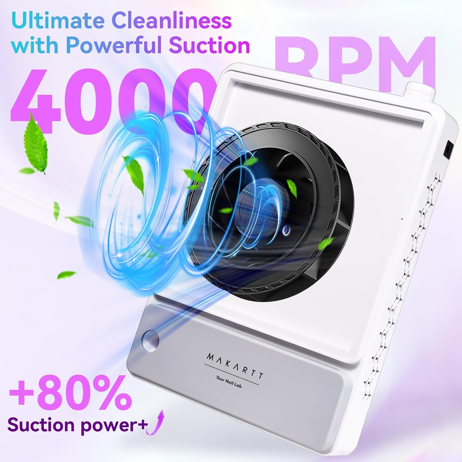 image:imageMakartt HEPA Replacement Filter  for DACCAL Nail Dust Collector 2 Pack  Reusable Nail Dust Collector filter Captures 99 Nail Dust Easy clean with hair dryer For nail dust collector vacuum WhitePink