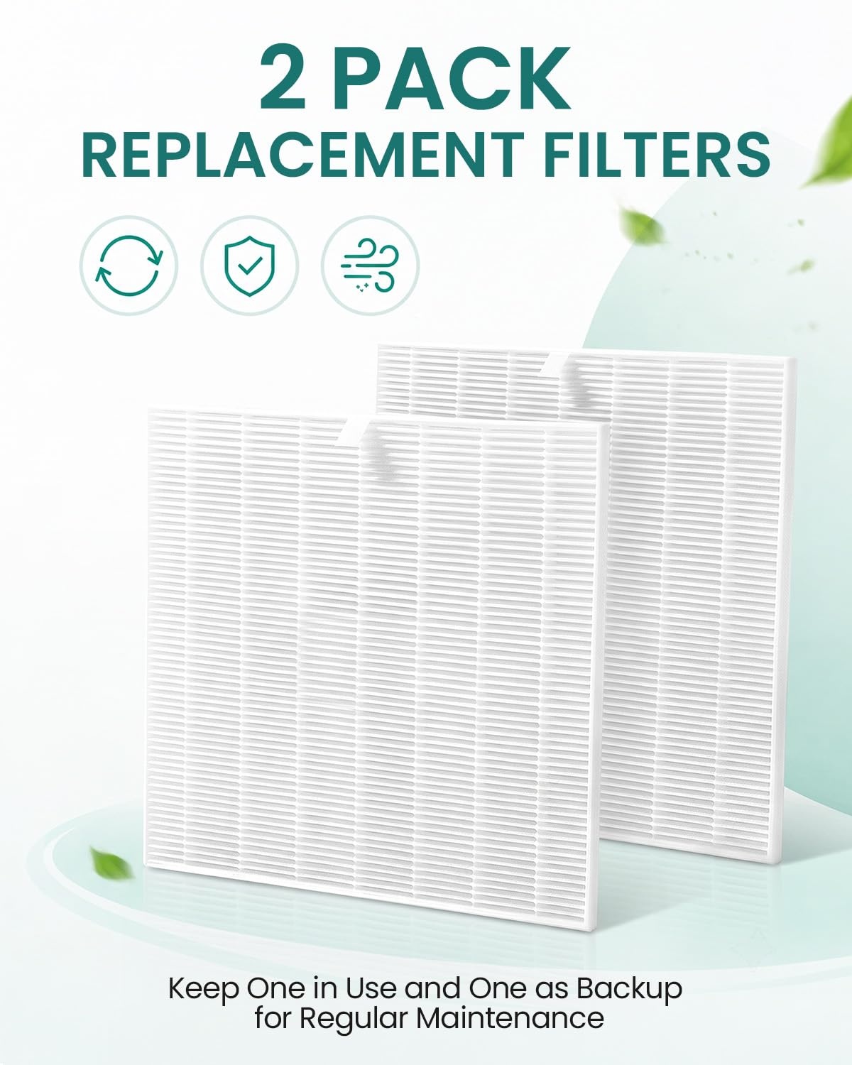 image:imageMakartt HEPA Replacement Filter  for DACCAL Nail Dust Collector 2 Pack  Reusable Nail Dust Collector filter Captures 99 Nail Dust Easy clean with hair dryer For nail dust collector vacuum WhiteWhite