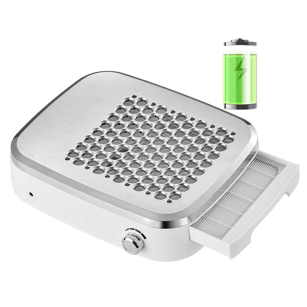 image:imageMakartt HEPA Replacement Filter  for DACCAL Nail Dust Collector 2 Pack  Reusable Nail Dust Collector filter Captures 99 Nail Dust Easy clean with hair dryer For nail dust collector vacuum WhiteRechargeable Nail Dust CollectorSYLVEE