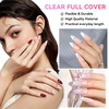 image:imageMakartt Long Almond amp XL Tapered Square Nail Tips with BuiltIn Shaping Guides 2 Shapes in 1 Box15 Sizes PreEtched Matte Inside False Nails for Nail Extension DIY Salon Manicure Supplies 384pcsMedium Almond  Medium Coffin