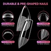 image:imageMakartt Long Almond amp XL Tapered Square Nail Tips with BuiltIn Shaping Guides 2 Shapes in 1 Box15 Sizes PreEtched Matte Inside False Nails for Nail Extension DIY Salon Manicure Supplies 384pcsMedium Almond  Medium Coffin