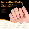 image:imageMakartt Long Almond amp XL Tapered Square Nail Tips with BuiltIn Shaping Guides 2 Shapes in 1 Box15 Sizes PreEtched Matte Inside False Nails for Nail Extension DIY Salon Manicure Supplies 384pcsMedium Almond Nails