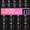 image:imageMakartt Long Almond amp XL Tapered Square Nail Tips with BuiltIn Shaping Guides 2 Shapes in 1 Box15 Sizes PreEtched Matte Inside False Nails for Nail Extension DIY Salon Manicure Supplies 384pcsShort Oval  Medium Square
