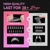 image:imageMakartt Long Almond amp XL Tapered Square Nail Tips with BuiltIn Shaping Guides 2 Shapes in 1 Box15 Sizes PreEtched Matte Inside False Nails for Nail Extension DIY Salon Manicure Supplies 384pcsLong Almond  XL Tapered Square