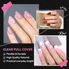 image:imageMakartt Long Almond amp XL Tapered Square Nail Tips with BuiltIn Shaping Guides 2 Shapes in 1 Box15 Sizes PreEtched Matte Inside False Nails for Nail Extension DIY Salon Manicure Supplies 384pcsShort Oval  Medium Square