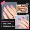 image:imageMakartt Long Almond amp XL Tapered Square Nail Tips with BuiltIn Shaping Guides 2 Shapes in 1 Box15 Sizes PreEtched Matte Inside False Nails for Nail Extension DIY Salon Manicure Supplies 384pcsShort Oval  Short Square
