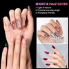 image:imageMakartt Long Almond amp XL Tapered Square Nail Tips with BuiltIn Shaping Guides 2 Shapes in 1 Box15 Sizes PreEtched Matte Inside False Nails for Nail Extension DIY Salon Manicure Supplies 384pcsShort Almond  Short Tapered Square