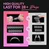 image:imageMakartt Long Almond amp XL Tapered Square Nail Tips with BuiltIn Shaping Guides 2 Shapes in 1 Box15 Sizes PreEtched Matte Inside False Nails for Nail Extension DIY Salon Manicure Supplies 384pcsMedium Almond  Medium Coffin