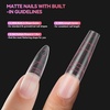 image:imageMakartt Long Almond amp XL Tapered Square Nail Tips with BuiltIn Shaping Guides 2 Shapes in 1 Box15 Sizes PreEtched Matte Inside False Nails for Nail Extension DIY Salon Manicure Supplies 384pcsLong Almond  XL Tapered Square