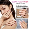 image:imageMakartt Long Almond amp XL Tapered Square Nail Tips with BuiltIn Shaping Guides 2 Shapes in 1 Box15 Sizes PreEtched Matte Inside False Nails for Nail Extension DIY Salon Manicure Supplies 384pcsShort Almond  Medium Almond