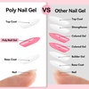 image:imageMakartt Poly Nail Gel Set 2PCs 50ML Transparent Pink amp Hot Pink  Large Capacity Poly Extension Nail Gel Set Nail Extension LongLasting Nail Strengthener Manicures Home Salon DIY2 Colors Transparent Pink and Hot Pink