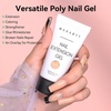 image:imageMakartt Poly Nail Gel Set 2PCs 50ML Transparent Pink amp Hot Pink  Large Capacity Poly Extension Nail Gel Set Nail Extension LongLasting Nail Strengthener Manicures Home Salon DIY2 Colors Light Nude and Dark