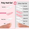 image:imageMakartt Poly Nail Gel Set 2PCs 50ML Transparent Pink amp Hot Pink  Large Capacity Poly Extension Nail Gel Set Nail Extension LongLasting Nail Strengthener Manicures Home Salon DIY2 Colors Crystal Clear and Nature Pink
