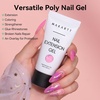 image:imageMakartt Poly Nail Gel Set 2PCs 50ML Transparent Pink amp Hot Pink  Large Capacity Poly Extension Nail Gel Set Nail Extension LongLasting Nail Strengthener Manicures Home Salon DIY2 Colors Transparent Pink and Hot Pink