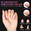 image:imageMakartt Short Square Half Cover Nail Tips 15 Sizes PreEtched 504 PCS  PMMA Soak Off Soft Gel No C Curve Pre Etched Well for Adhesion Easygrip Handle Suitable for Salon DIY Overlay ManicuresMedium