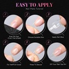 image:imageMakartt Short Square Half Cover Nail Tips 15 Sizes PreEtched 504 PCS  PMMA Soak Off Soft Gel No C Curve Pre Etched Well for Adhesion Easygrip Handle Suitable for Salon DIY Overlay ManicuresShort