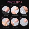 image:imageMakartt Short Square Half Cover Nail Tips 15 Sizes PreEtched 504 PCS  PMMA Soak Off Soft Gel No C Curve Pre Etched Well for Adhesion Easygrip Handle Suitable for Salon DIY Overlay ManicuresShort Square504 Pcs