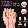 image:imageMakartt Short Square Half Cover Nail Tips 15 Sizes PreEtched 504 PCS  PMMA Soak Off Soft Gel No C Curve Pre Etched Well for Adhesion Easygrip Handle Suitable for Salon DIY Overlay ManicuresMedium Almond504 Pcs