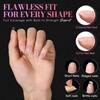image:imageMakartt Short Square Half Cover Nail Tips 15 Sizes PreEtched 504 PCS  PMMA Soak Off Soft Gel No C Curve Pre Etched Well for Adhesion Easygrip Handle Suitable for Salon DIY Overlay ManicuresShort Square504 Pcs
