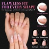 image:imageMakartt Short Square Half Cover Nail Tips 15 Sizes PreEtched 504 PCS  PMMA Soak Off Soft Gel No C Curve Pre Etched Well for Adhesion Easygrip Handle Suitable for Salon DIY Overlay ManicuresLong