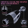 image:imageMakartt Short Square Half Cover Nail Tips 15 Sizes PreEtched 504 PCS  PMMA Soak Off Soft Gel No C Curve Pre Etched Well for Adhesion Easygrip Handle Suitable for Salon DIY Overlay ManicuresShort AlmondHalf Cover504 Pcs