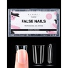 image:imageMakartt Short Square Half Cover Nail Tips 15 Sizes PreEtched 504 PCS  PMMA Soak Off Soft Gel No C Curve Pre Etched Well for Adhesion Easygrip Handle Suitable for Salon DIY Overlay ManicuresShort Duck Full Cover