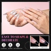 image:imageMakartt Short Square Half Cover Nail Tips 15 Sizes PreEtched 504 PCS  PMMA Soak Off Soft Gel No C Curve Pre Etched Well for Adhesion Easygrip Handle Suitable for Salon DIY Overlay ManicuresLong