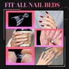 image:imageMakartt Short Square Half Cover Nail Tips 15 Sizes PreEtched 504 PCS  PMMA Soak Off Soft Gel No C Curve Pre Etched Well for Adhesion Easygrip Handle Suitable for Salon DIY Overlay ManicuresShort AlmondHalf Cover504 Pcs