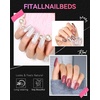image:imageMakartt Short Square Half Cover Nail Tips 15 Sizes PreEtched 504 PCS  PMMA Soak Off Soft Gel No C Curve Pre Etched Well for Adhesion Easygrip Handle Suitable for Salon DIY Overlay ManicuresShort SquareHalf Cover504 Pcs