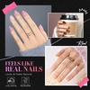 image:imageMakartt Short Square Half Cover Nail Tips 15 Sizes PreEtched 504 PCS  PMMA Soak Off Soft Gel No C Curve Pre Etched Well for Adhesion Easygrip Handle Suitable for Salon DIY Overlay ManicuresExtra Medium Almond504 Pcs