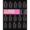 image:imageMakartt Short Square Half Cover Nail Tips 15 Sizes PreEtched 504 PCS  PMMA Soak Off Soft Gel No C Curve Pre Etched Well for Adhesion Easygrip Handle Suitable for Salon DIY Overlay ManicuresShort Duck Full Cover
