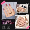 image:imageMakartt Short Square Half Cover Nail Tips 15 Sizes PreEtched 504 PCS  PMMA Soak Off Soft Gel No C Curve Pre Etched Well for Adhesion Easygrip Handle Suitable for Salon DIY Overlay ManicuresShort Square504 Pcs