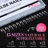 image:imageMakartt Short Square Half Cover Nail Tips 15 Sizes PreEtched 504 PCS  PMMA Soak Off Soft Gel No C Curve Pre Etched Well for Adhesion Easygrip Handle Suitable for Salon DIY Overlay ManicuresLong