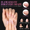 image:imageMakartt Short Square Half Cover Nail Tips 15 Sizes PreEtched 504 PCS  PMMA Soak Off Soft Gel No C Curve Pre Etched Well for Adhesion Easygrip Handle Suitable for Salon DIY Overlay ManicuresShort
