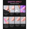 image:imageMakartt Short Square Half Cover Nail Tips 15 Sizes PreEtched 504 PCS  PMMA Soak Off Soft Gel No C Curve Pre Etched Well for Adhesion Easygrip Handle Suitable for Salon DIY Overlay ManicuresShort SquareHalf Cover504 Pcs